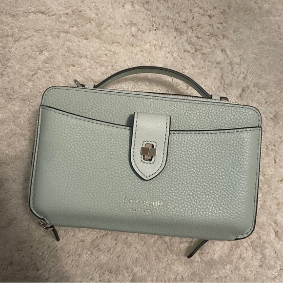 Kate Spade Essential Double Zip Crossbody Handbag in Crystal Blue - Picture 3 of 11